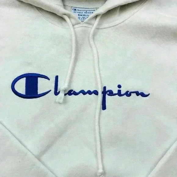 Champion Reverse Weave Heavyweight Embroidered Logo Hoodie Sweatshirt Size S - Picture 3 of 16
